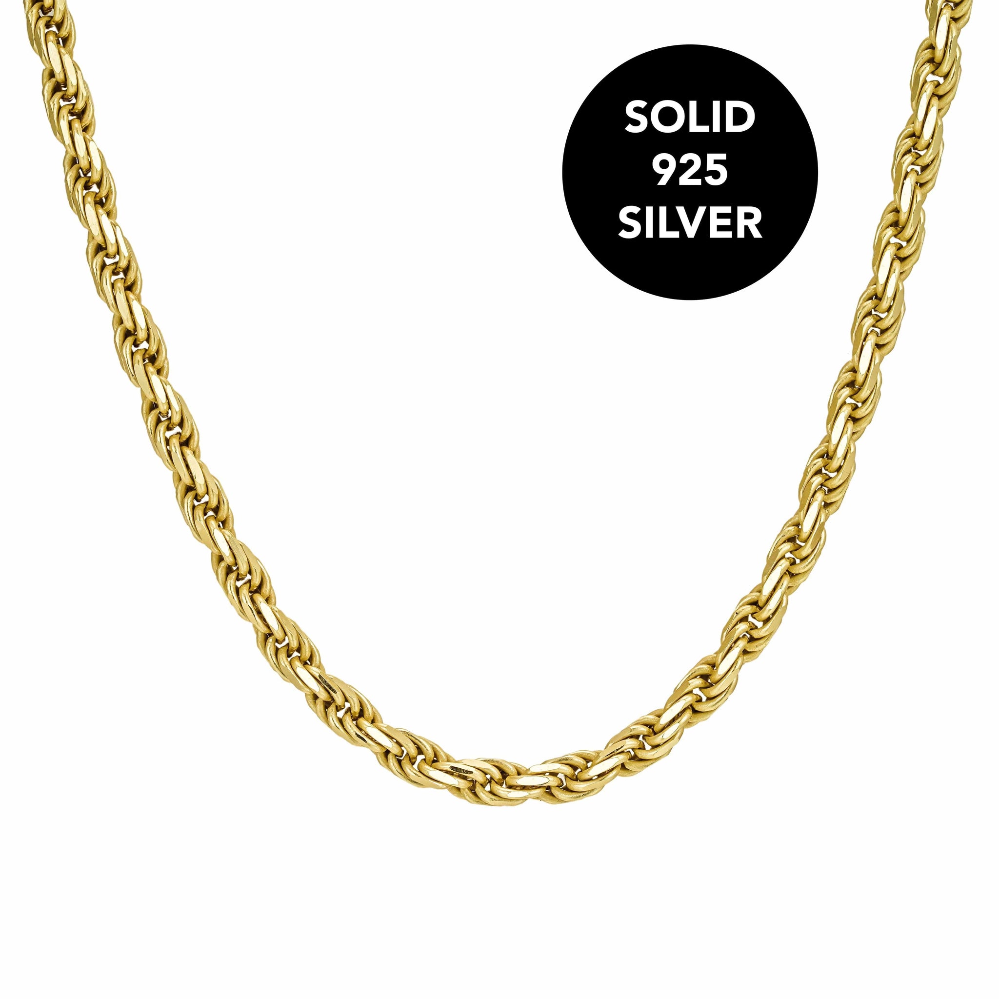 4mm Rope Chain - Gold