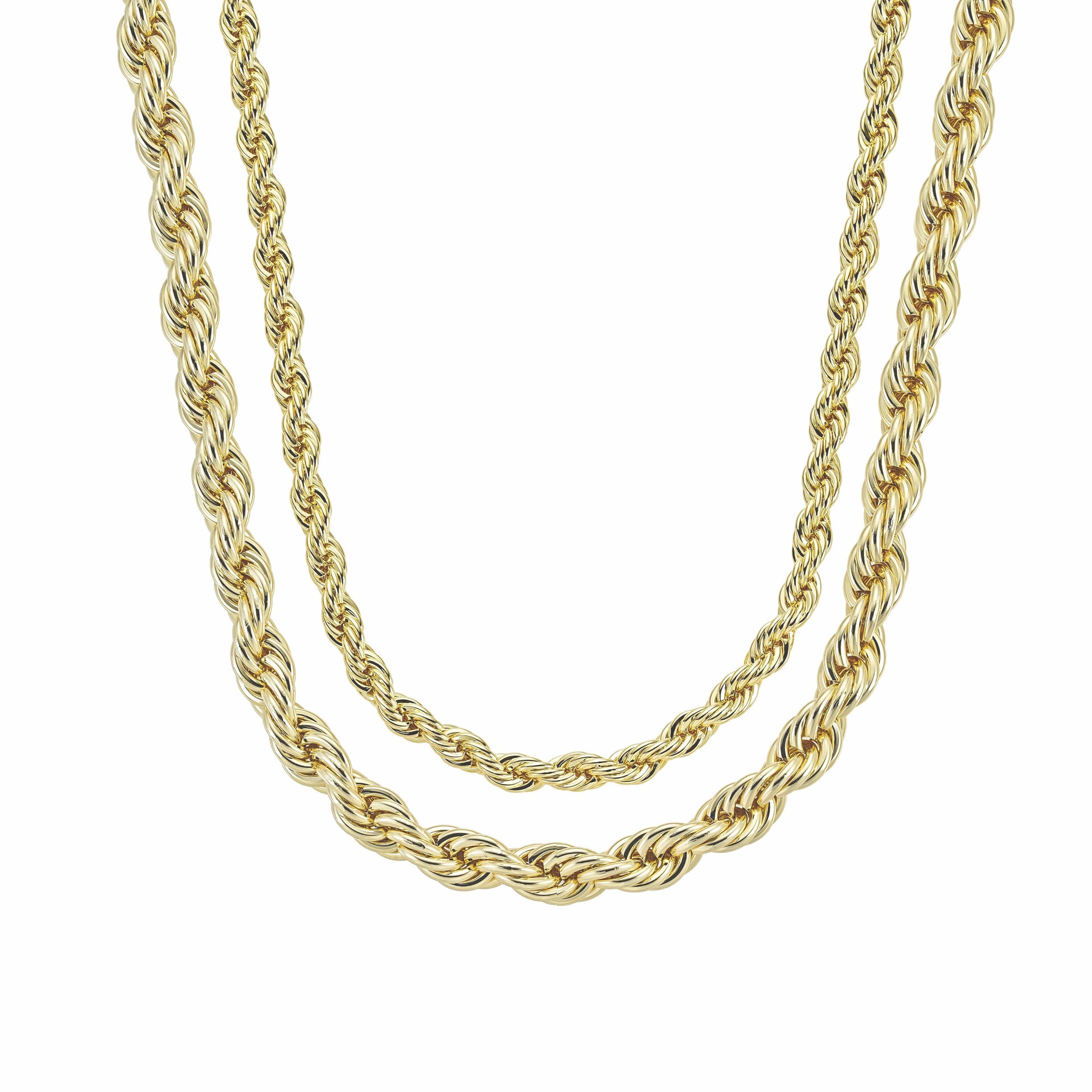 2x Chain Bundle 20" + 24" / Gold Rope Chain Stack