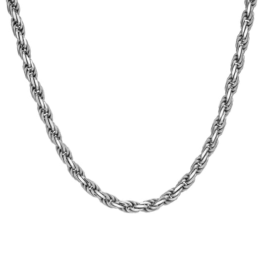 All Wear Jewellery 22" Rope Chain 4mm - Silver