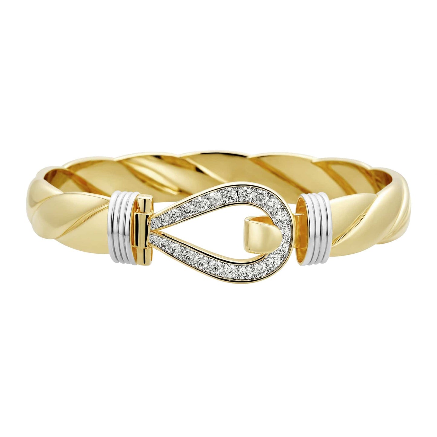 Best-Selling Bangle Bracelets Diamond Single Hook Bangle 13mm - Gold