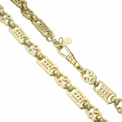 ALL WEAR Bracelets Stars & Bars Chain 9mm - Gold (Albert Clasp)