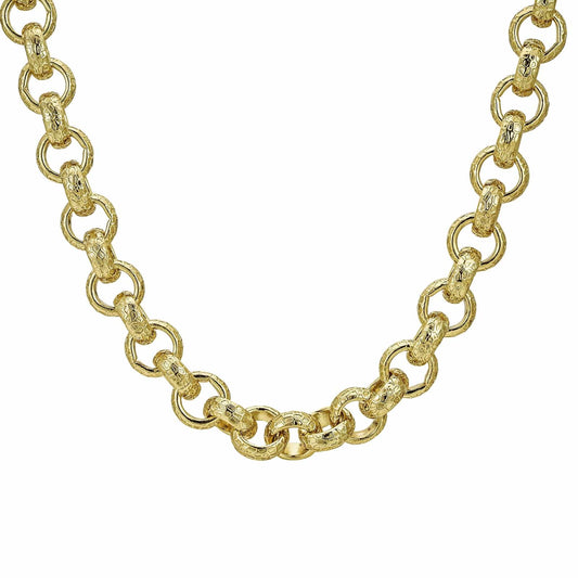 Gold Dipped Chains Patterned Belcher Chain 12mm - Gold