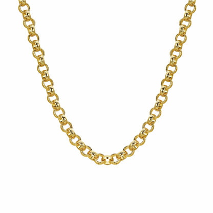 Gold Dipped Chains Patterned Belcher Chain 8mm - Gold