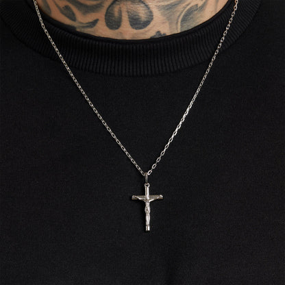 ALL WEAR Crucifix Pendant - White Gold