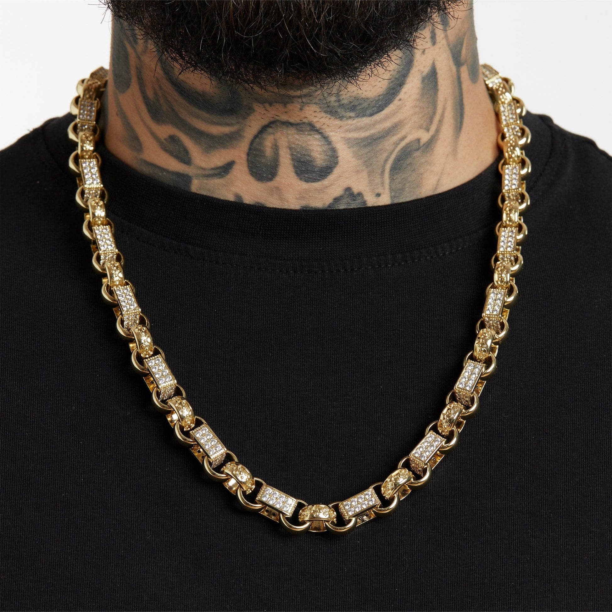 ALL WEAR Diamond Gypsy Link Chain 13mm - Gold