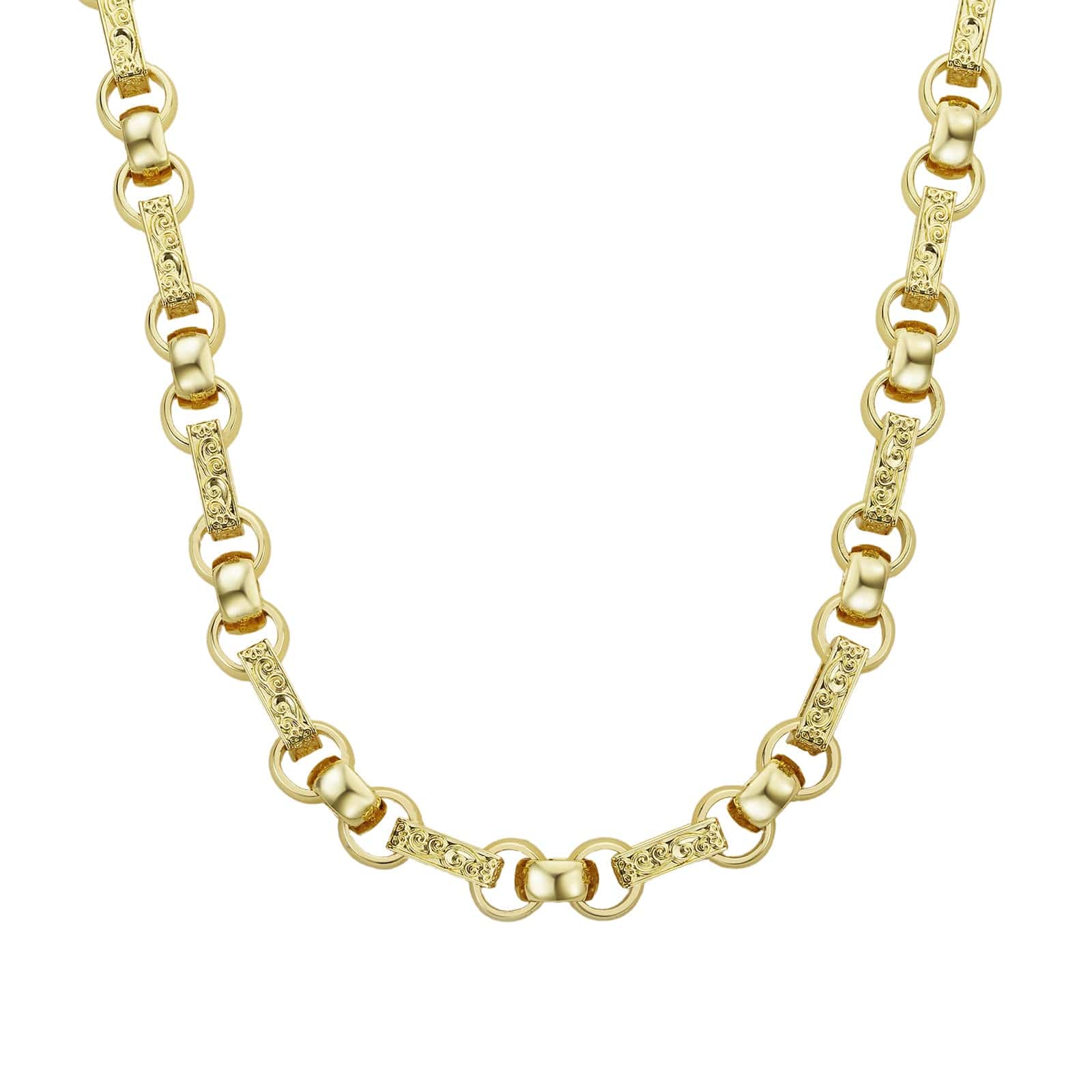 Gold Dipped Gypsy Link Chain 9mm - Gold