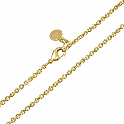 All Wear Jewellery Round Cut Belcher Chain 2mm - Gold