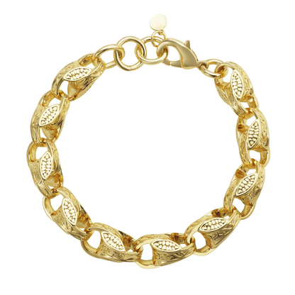 Gold Dipped Tulip Bracelet 13mm - Gold