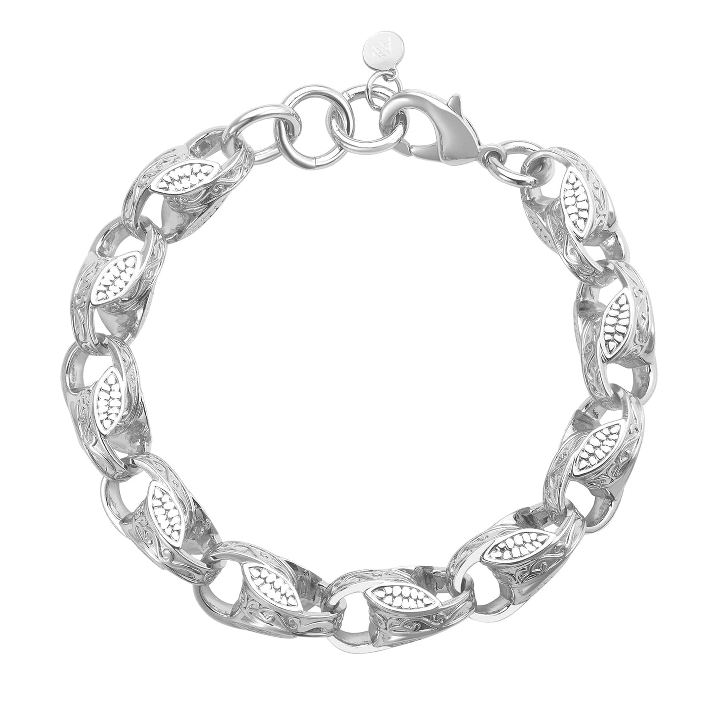 Gold Dipped Tulip Bracelet 13mm - White Gold