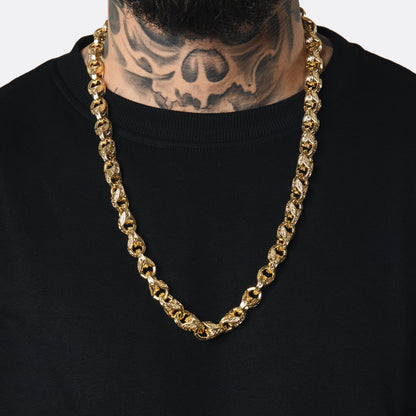 Gold Dipped Tulip Chain 13mm - Gold